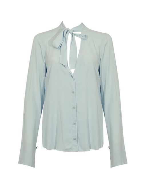 Blusa ESSENTIAL in viscosa con fusciacca Ice Water Patrizia Pepe | 8C0785 A8I1CA66